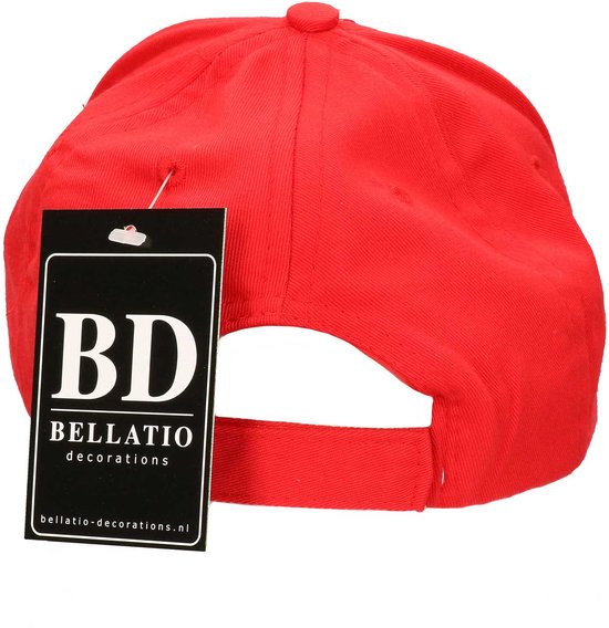 Bellatio Decorations : casquette de carnaval rouge – Make Weert Great Again – adultes