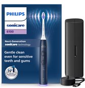 Philips Sonicare 6100 Series – Elektrische Tandenborstel – Blauw - Reisetui - Gevoelige tanden - HX7403/05