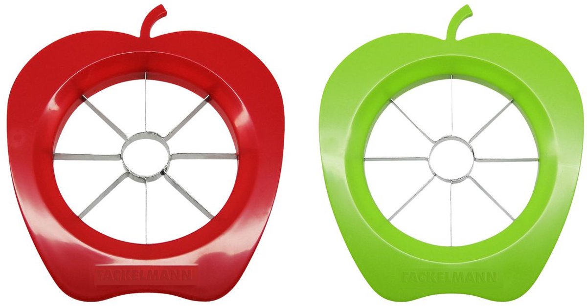 Appel in 8 stukken gesneden, willekeurige kleur Fackelmann Colors Edition