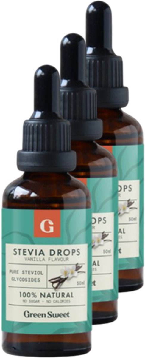 Green Sweet | Sweet Drops Vanille | 50ml | 3 stuks | 3 x 50 ml