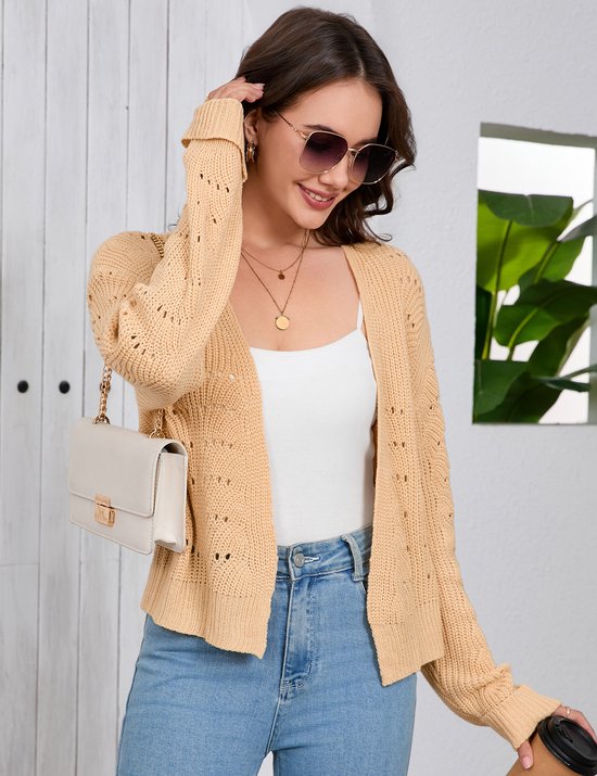 GRACE KARIN Dames Open Front Cardigan Lichtgewicht Lange Mouw GRACE KARIN Dames Open Front Cardigan Lichtgewicht Lange Mouw