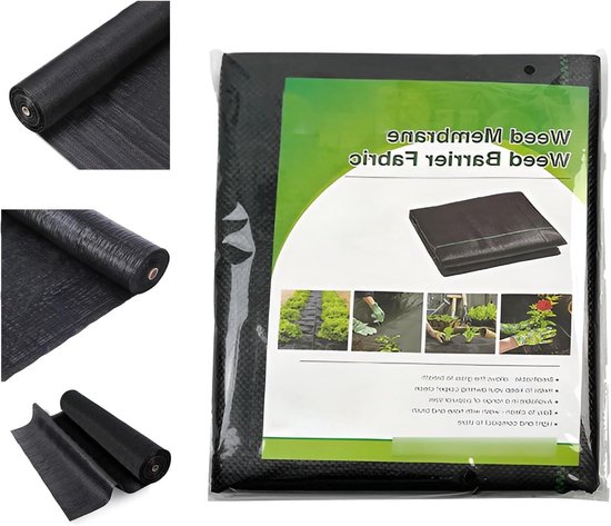 GARDENIX Onkruiddoek Met 50 Ankers 32m²  3,2 M X 10 M  Waterdoorlatend 135g M2 Zwart Uv Bestendig Onkruiddoek Onkruidbeschermingsfolie Bodemweefsel Ondergronddoek 2148826207