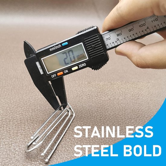 INCREWAY 60 Stück Vorhang Pleater Tape Haken, Edelstahl 4