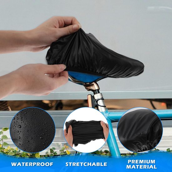 Zwarte Zadelhoes Waterdicht - Zadelhoezen voor de Fiets - Zadel Cover