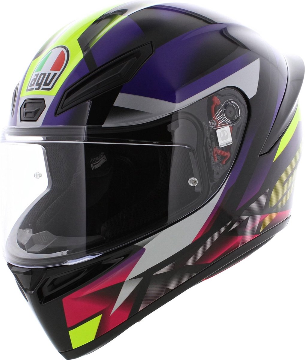 AGV K1 S Motorhelm Fastlap zwart paars roze S