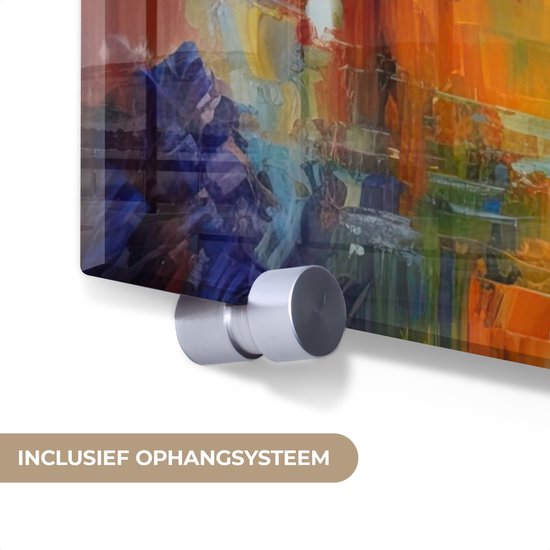 MuchoWow® Peinture sur Verre - Paysage - Coloré - Peinture à l'Huile - Art - 60x90 cm - Peintures sur Verre Acrylique - Photo sur Glas