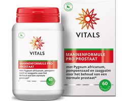Vitals Mannenformule Pro Prostaat - 60 capsules. Een complete formule voor het behoud van een normale prostaat.