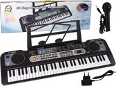 Bol.com Kinder keyboard - zwart - 75x19x25 cm - met microfoon aanbieding