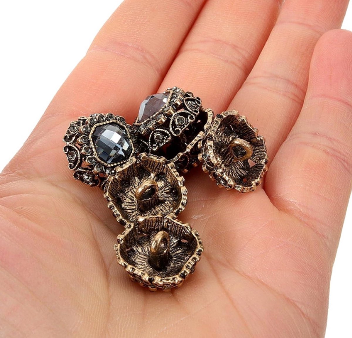 Knopen Rose Bloem Metalen Knop Vrouwen Tops Trui Jas Knopen, Zilver, 17.5mm (5 stuks
