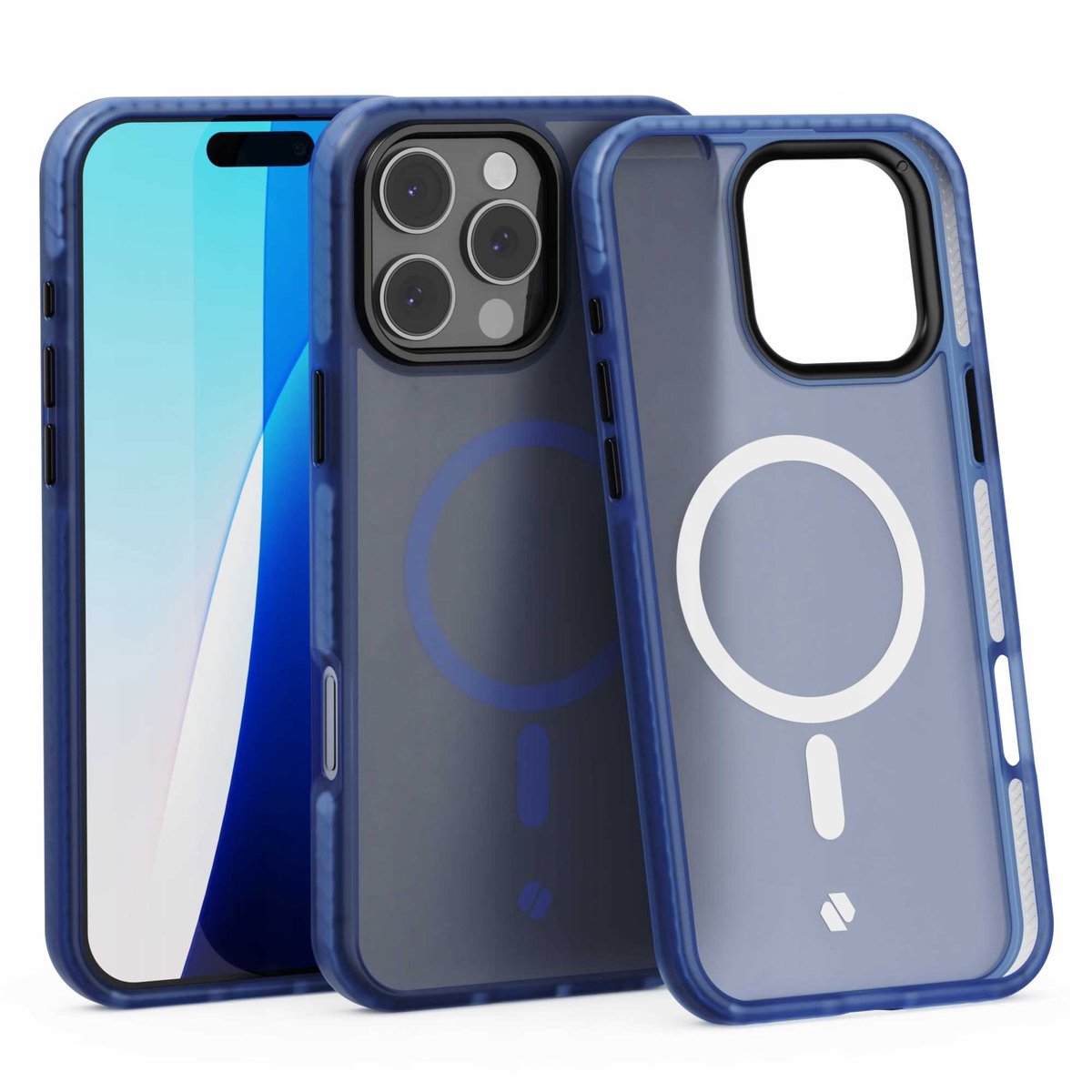 Spacecase Hybrid Fusion Mag-Case Voor Iphone 16 Pro Max Donkerblauw