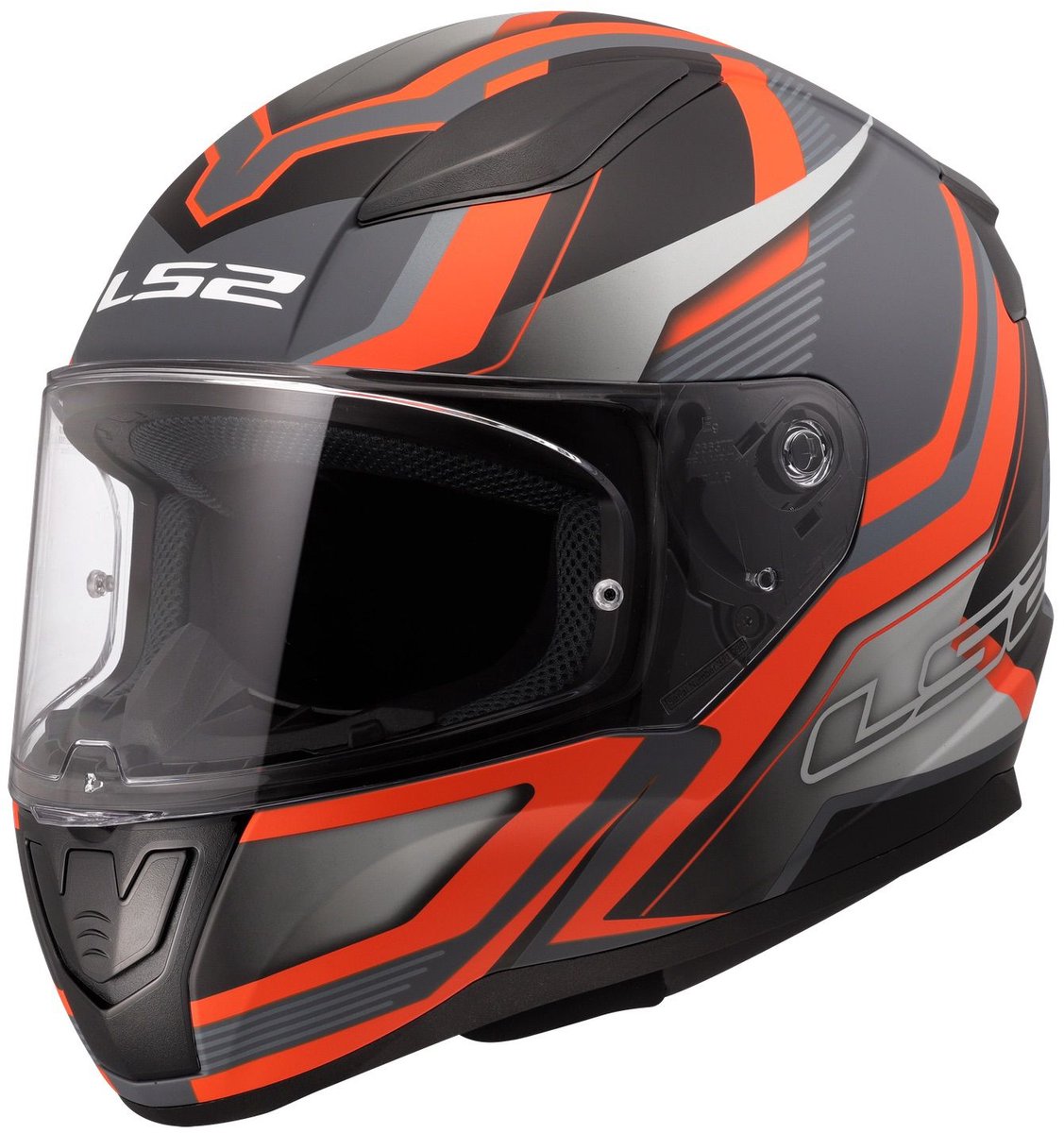 LS2 Helm Rapid II Flitz FF353 oranje / grijs maat XL