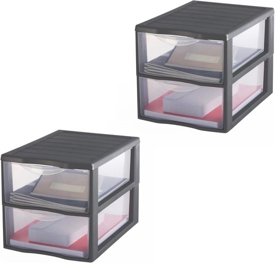 SUNDIS Fly Tower, 4 stapel boxen, aus recyceltem Kunststoff, wollweiß, ideal für Werkstatt, Garage, Spielzeug, Küche und Bad