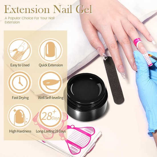 Born Pretty - Extension gel - Set - HEMA-vrij - Builder gel - Nagelgel - UV gel builder - Gel -Nagelverlenging - Buildergel - Builder gel gel nagels - UV gel - Gel nagels - Gelnagels