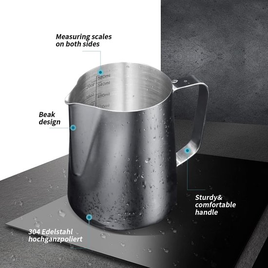 Milk Frothing Jug PROFOYO Melkkannetjes Roestvrij Staal Set – 350 Ml 600 Ml Barista Kan Voor Latte Art & Melkopschuimen 350 Ml 600 Ml Set Milk Frothing Jug PROFOYO Melkkannetjes Roestvrij Staal Set – 350 Ml 600 Ml Barista Kan Voor Latte Art & Melkopschuimen 350 Ml 600 Ml Set