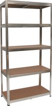 Bol.com Starcko - Opbergrek metaal - 90 cm breed - 40 cm diep - 5 x 175 kg draagkracht - Monteren zonder schroeven - Galva aanbieding