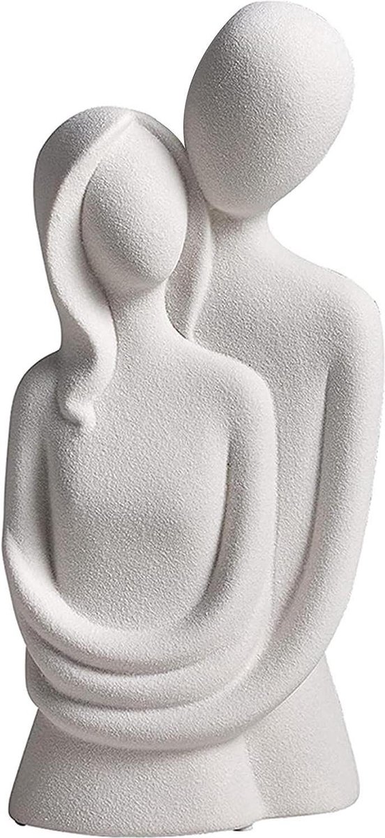 Moderne beeldhouwkunst - keramische sculptuur woonkamer - decoratief paar - abstract