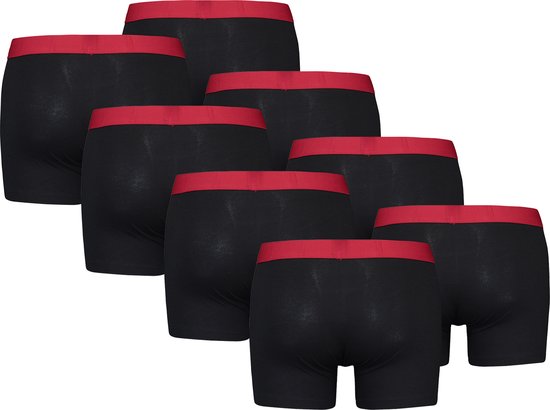 Lot de 8 boxers Levi's unis pour homme, en coton biologique