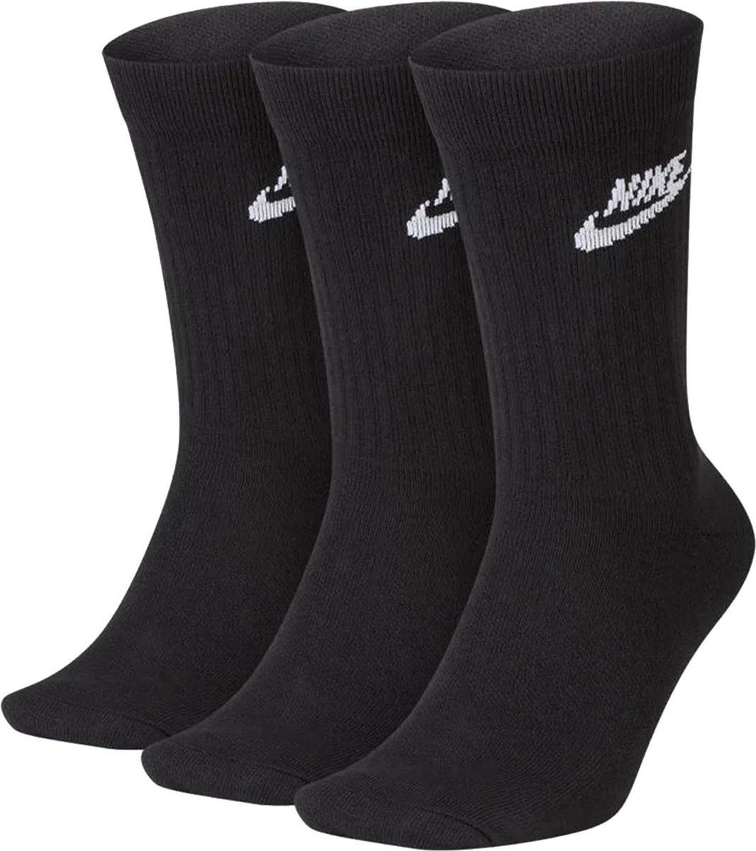 Nike Sportswear Everyday Essential 3 Paar Sportsokken Zwart