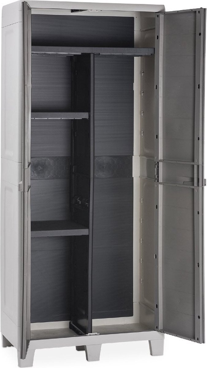 Toomax Florida XL utility opbergkast hoog - lichtgrijs/donkergrijs