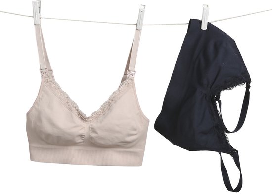 MOMANDA Vrouwen Pomp Borstvoeding BH Zonder Riemen Linten Zwangerschap Borstvoeding BH Zwangerschap Zacht Comfortabel zwart 80G