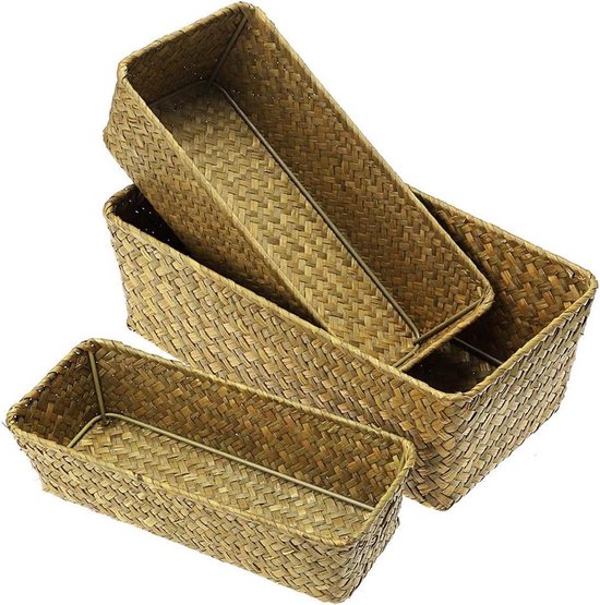 Intirilife Set van 3 Opbergmanden, Organisator in Roze met Hartpatch - 24 x 14/22 x 12.5/19 x 10 cm - Praktische Opbergmanden voor Planken, als Decor Intirilife Set van 3 Opbergmanden, Organisator in Roze met Hartpatch - 24 x 14/22 x 12.5/19 x 10 cm - Praktische Opbergmanden voor Planken, als Decor