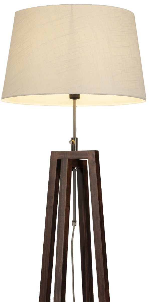 Lumidora Vloerlamp 31341 - LILLE - E27 - Wit - Bruin - Hout - ⌀ 45 cm
