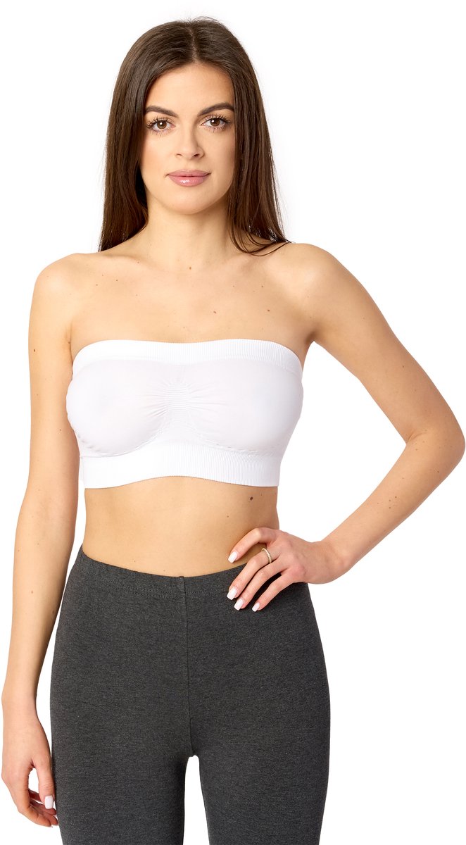 Merry Style Dames Pads Bandeau Top – Wit – M/L - MS-HS-06-161