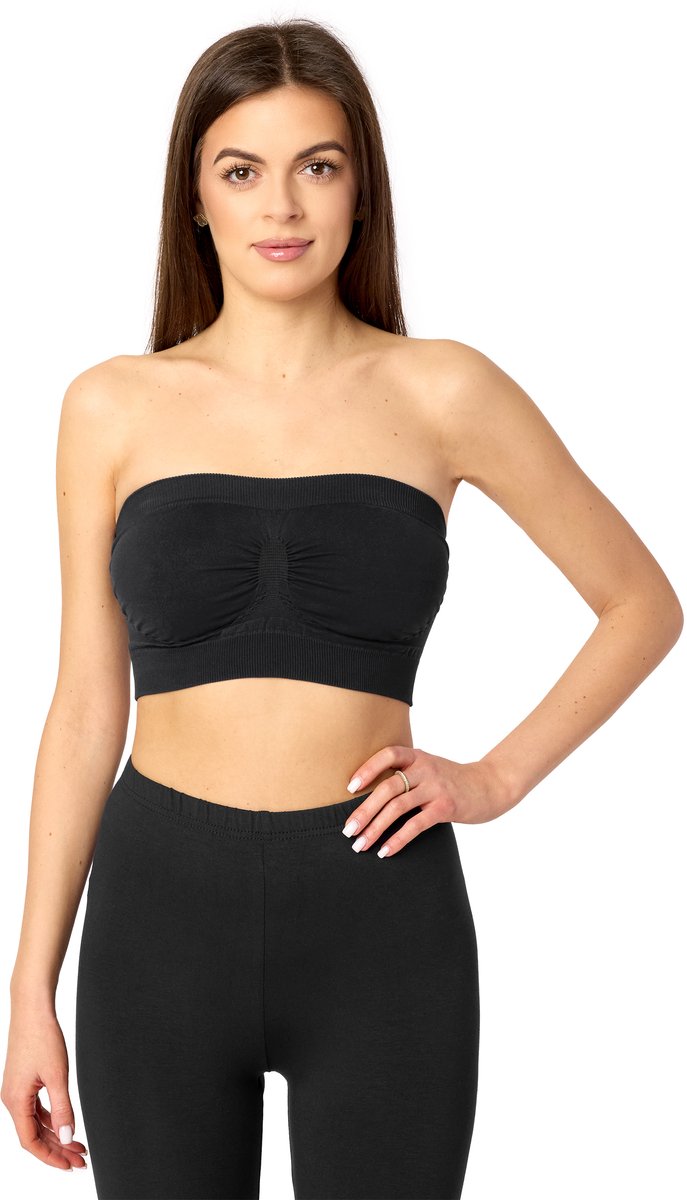 Merry Style Dames Pads Bandeau Top – Zwart – S/M - MS-HS-06-161