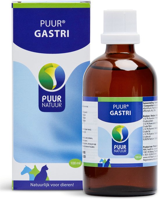 Puur Natuur Gastri - Supplement - Spijsvertering - 100 ml Hond/Kat/Paard Puur Natuur Gastri - Supplement - Spijsvertering - 100 ml Hond/Kat/Paard