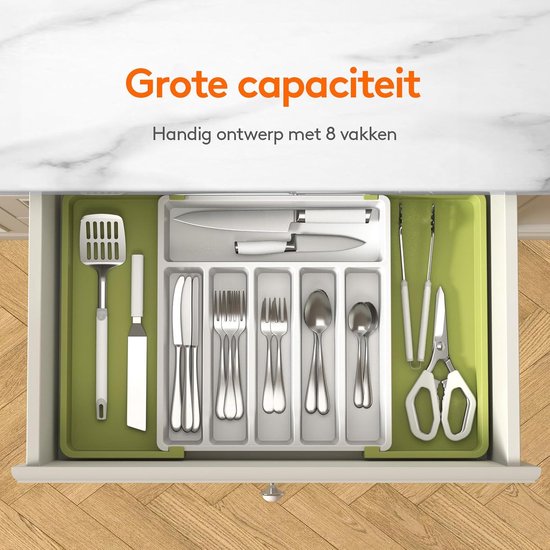 Madesmart 5 x 41 x 33 x 5,3 cm uitbreidbare gebruiksvoorwerpenhouder van graniet