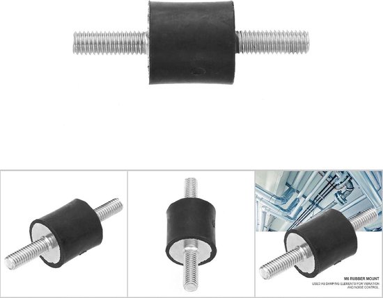 Support Anti-vibration M5 Mâle-femelle Uxcell 15x20mm – Caoutchouc, Neuf