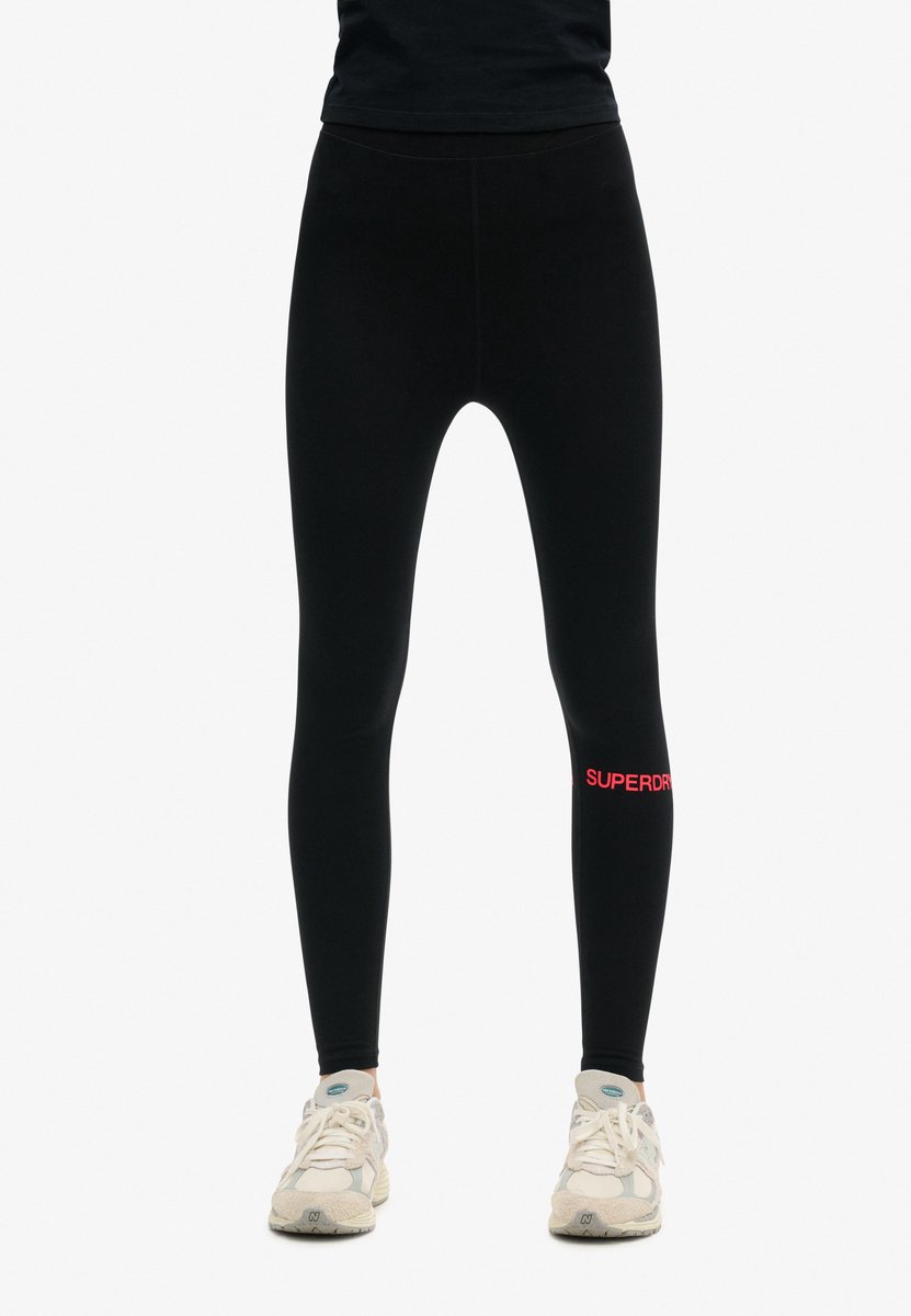 Superdry Sportieve legging met hoge taille Dames Broeken Zwart