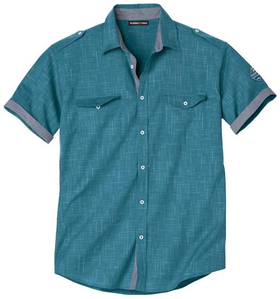 ATLAS FOR MEN - Popeline overhemd Yachting Sail Coast - Heren - Verkrijgbaar in grote maten - XL