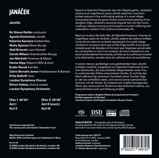 London Symphony Orchestra, Sir Simon Rattle - Janacek: Jenufa (2 Super ...