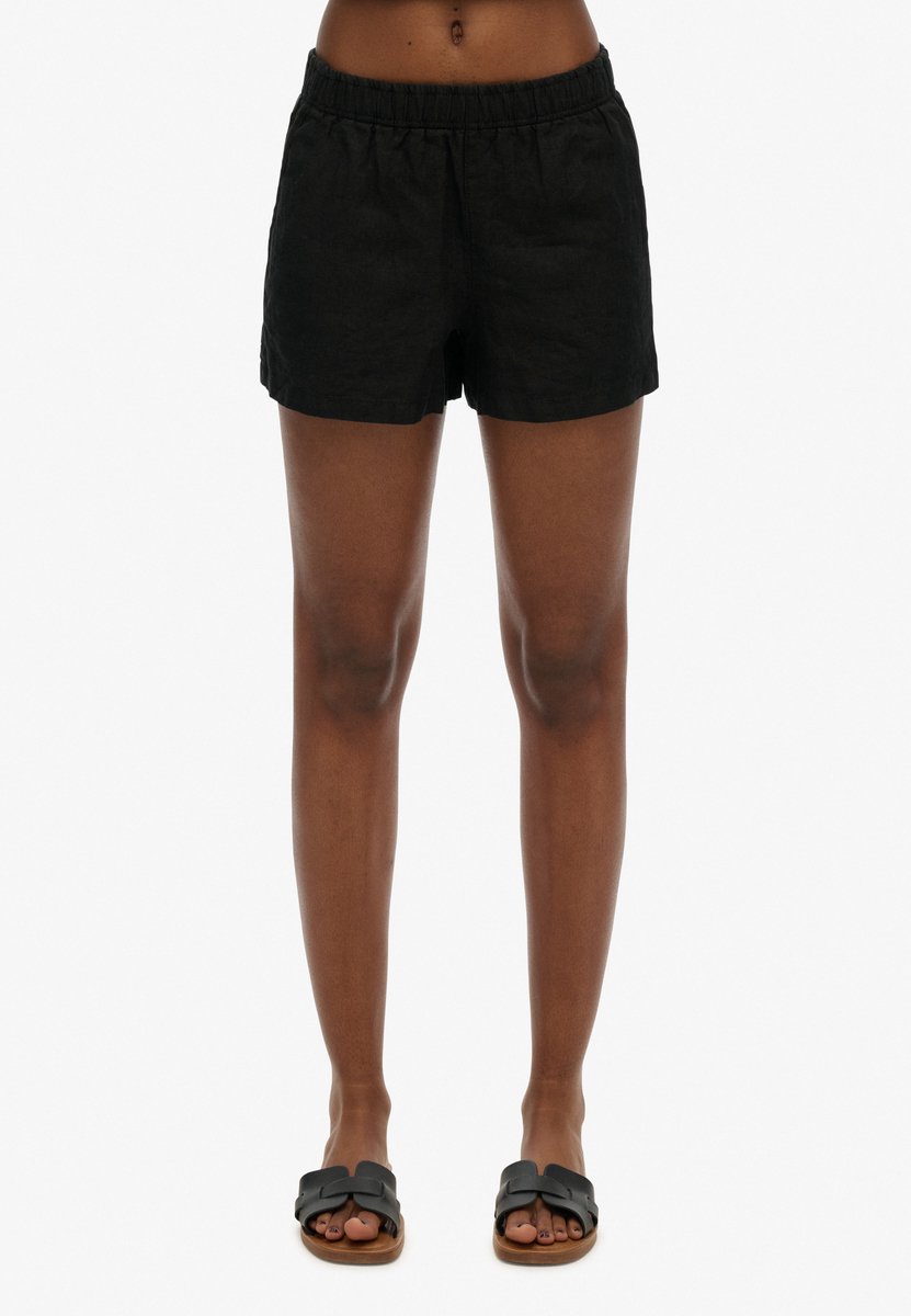 Superdry Linnen short Dames Korte broeken Zwart
