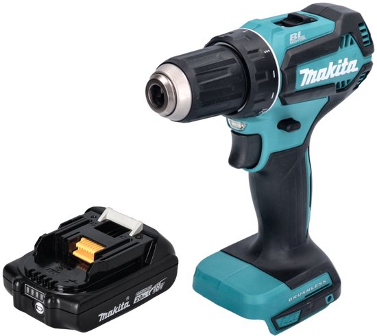 TEENO Accuboormachine, 21 V, voor Makita accu, 2 batterijen, 4,0 Ah