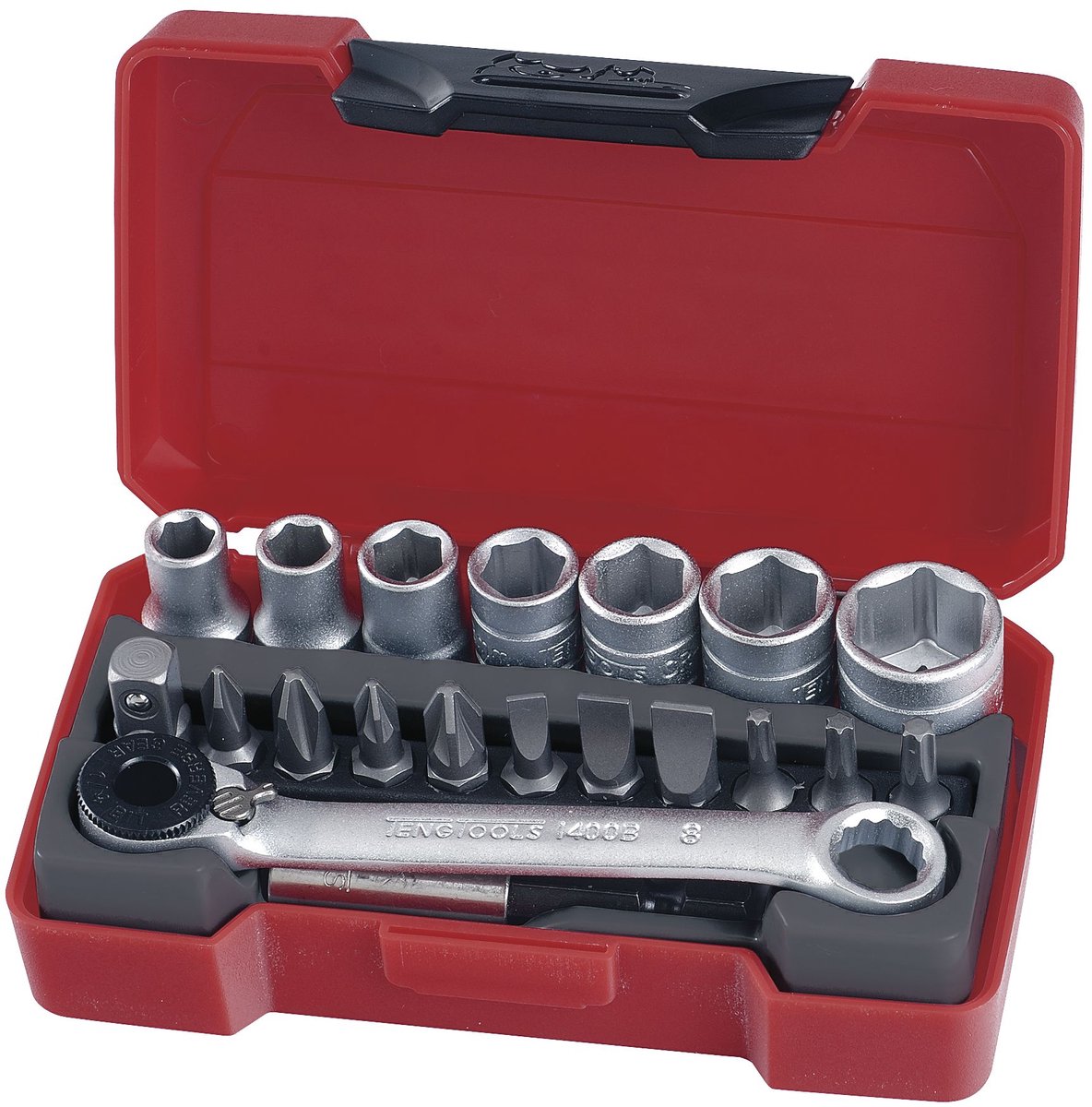 Doppen- en bitsset 1/4 5.5-13mm 20 dlg Teng Tools T1420