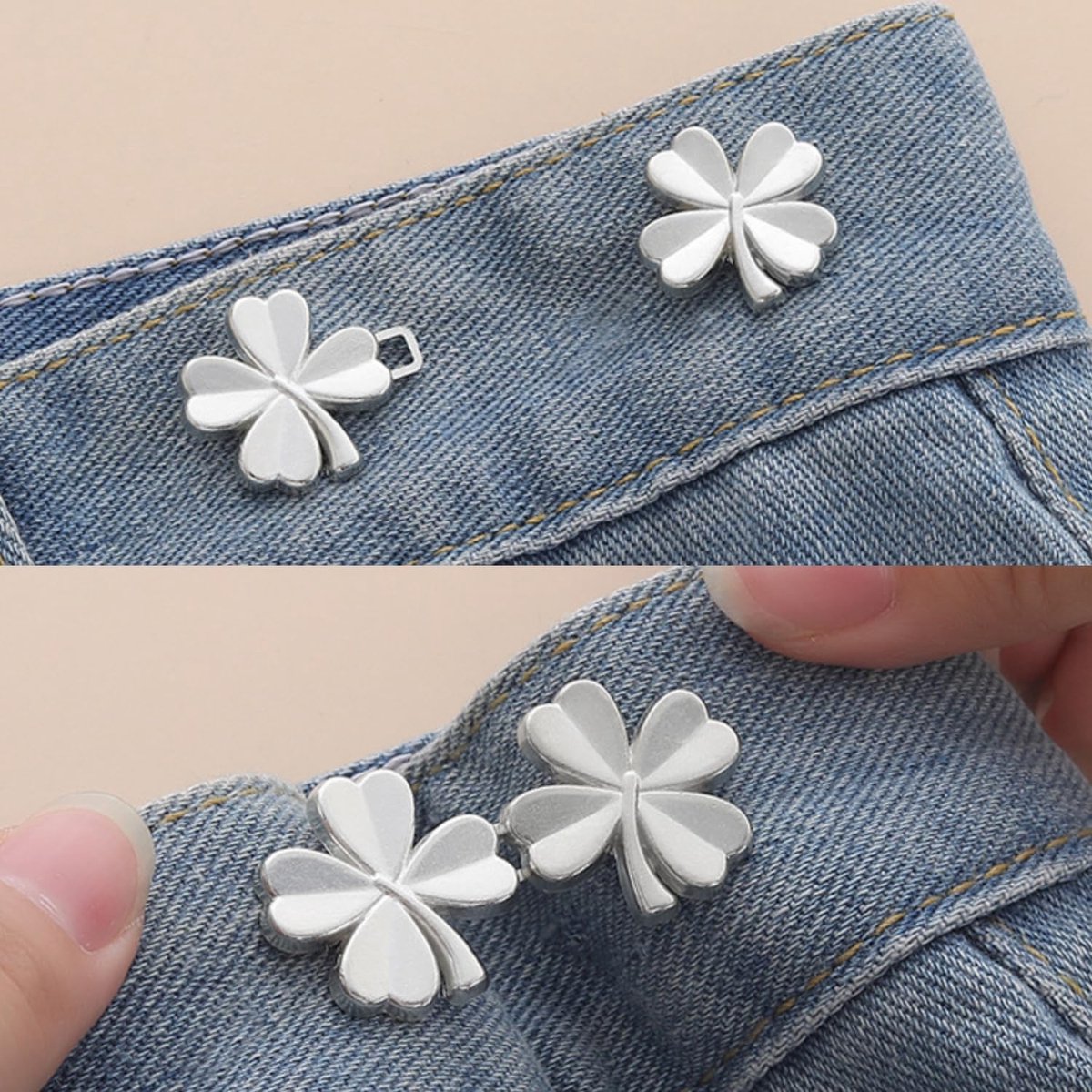8 paar Broek Taille Tightener - Broekverkleiner - Verstelbare Taille Gesp Set Afneembare Knop Aanscherping Knop Richter Knoppen - Pins - Voor Broek Jeans Rokken Mouwen - Universeel - Herbruikbaar - One Size — cadeau in Cadeau-ideeën - foto 5