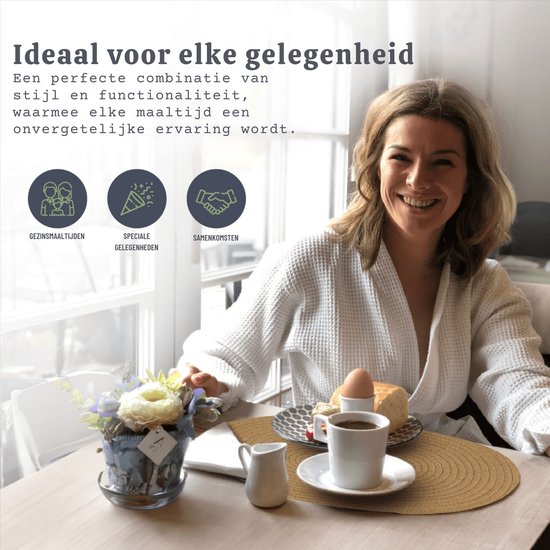 Napperons de Sophie Nordinn® - Set de table Abisko (Jute) - Set (4 pièces) de Katoen - 43 cm x 34 cm