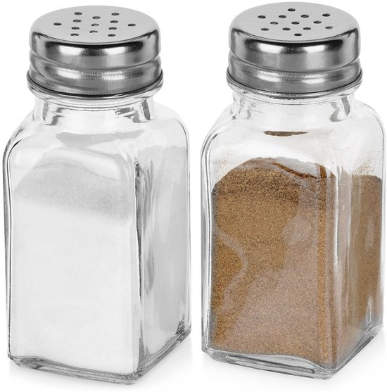 Salière et poivrière en Glas 80 ml 2 pièces - Stooier - Set - Salière - Poivrière - Set Salière et Poivre - Pots d'herbes aromatiques
