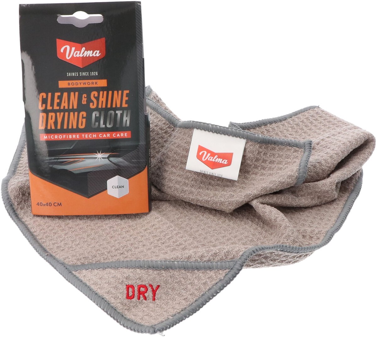 Valma Microvezel Droogdoek – Super absorberend – Droogt krasvrij & pluisvrij - Veilig voor lak en glas – Voor ieder oppervlak - Afmeting 40x40cm