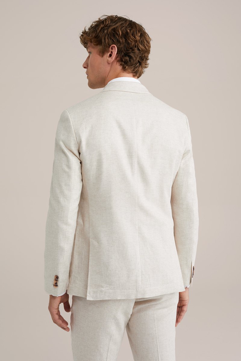 FYCYGG Heren Zomer Linnen Jas Casual Katoen en Linnen Twee Knopen Blazer Eenvoudige Losse Vrijetijdspak Knop Jas(Dark blue,L
