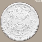 Rosace 156024 Profhome Élement décorative Élement pour plafond style Néo-Empire blanc Ø 49,6 cm