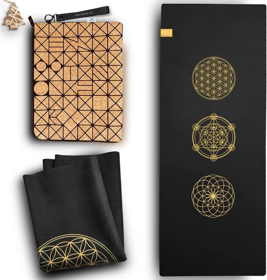 Extra lange en brede yogamat van natuurlijk rubber en microvezel - duurzaam en veganistisch - XL-formaat 183 x 68 cm voor pilates, fitness en training Yoga mat van Zenko Yoga — afbeelding 2
