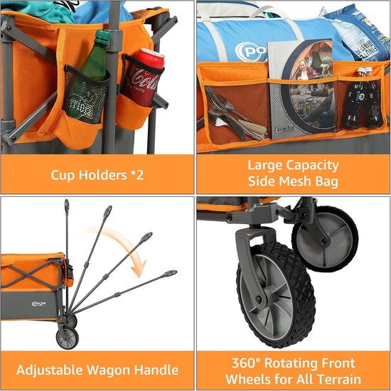 Opvouwbare Festival Trolley - Grote Capaciteit - 228L van CCLIFE — afbeelding 2