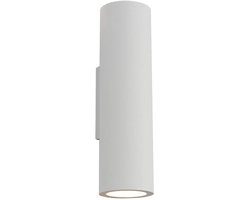 Artdelight - Wandlamp Brest glad H 25 cm gips wit