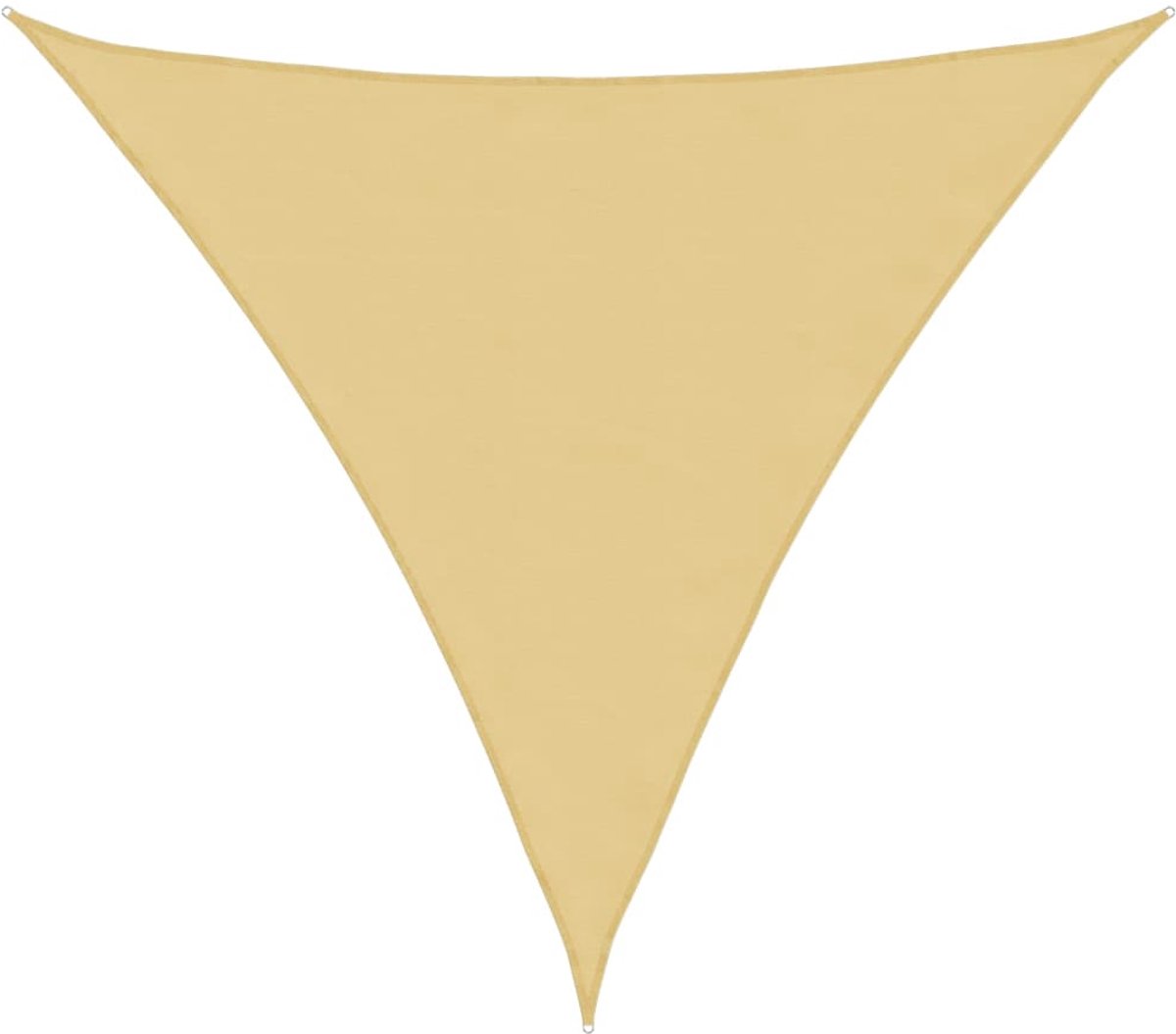 Zandkleurig zonnezeil 3,6x3,6x3,6 m van 100% polyester oxford voor tuindecoratie en zonnescherm.