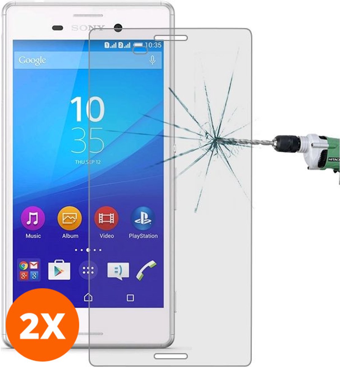 Mobigear Screenprotector geschikt voor Sony Xperia M4 Aqua Glazen | Mobigear Screenprotector - Case Friendly (2-Pack)