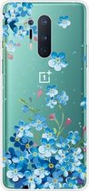 Voor OnePlus 8 Pro schokbestendig geverfd transparant TPU beschermhoes (sterbloem)