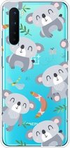 Voor OnePlus Nord schokbestendig geverfd transparant TPU beschermhoes (koala)